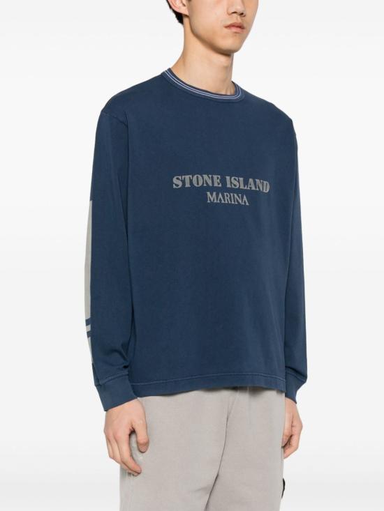  스톤 아일랜드 긴팔 티셔츠 8015206X4V0127 ROYAL BLUE DOM - STONE ISLAND