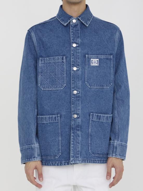  디올 데님 자켓 493D498A383X585 BLUE DOM