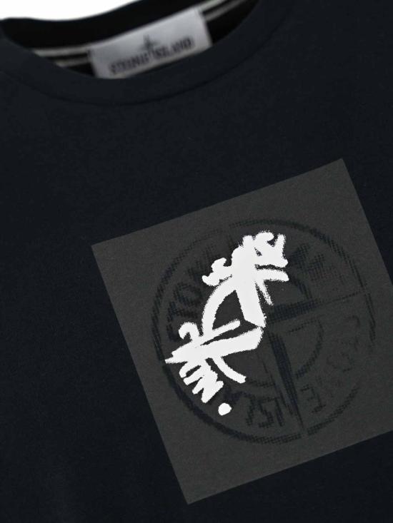  스톤 아일랜드 반팔 티셔츠 80152NS83V0020 NAVY BLUE DOM - STONE ISLAND