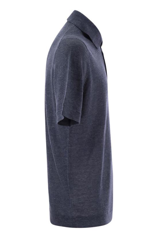  브루넬로 쿠치넬리 린넨 코튼 니트 폴로 셔츠 M2L00315 C2979 DOM - BRUNELLO CUCINELLI