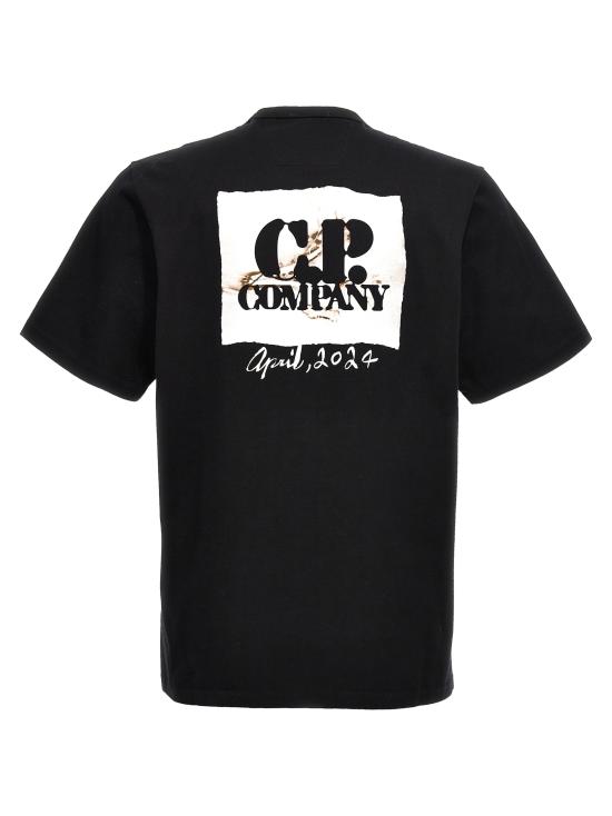  씨피 컴퍼니 반팔 티셔츠 16CMTS163A 006203W 999 BLACK DOM - C.P. COMPANY