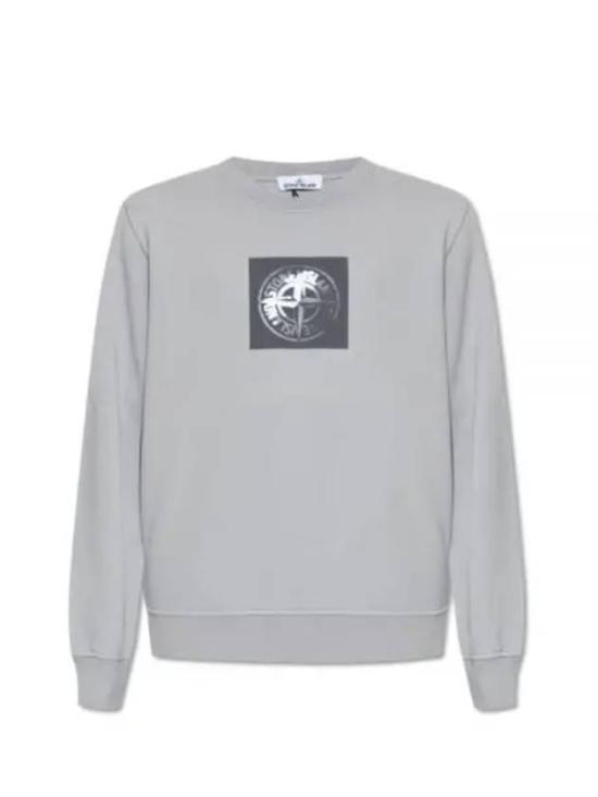  스톤 아일랜드 긴팔 티셔츠 801566559V0064 LIGHT GREY DOM