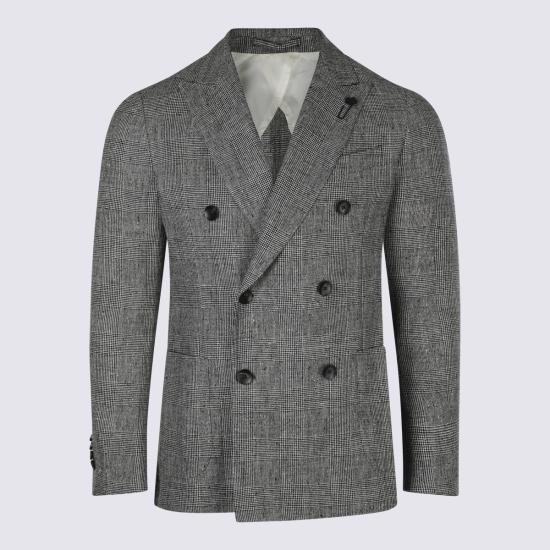  라르디니 수트 자켓 EQ660AEEQSK62432100NE BLACK WHITE DOM