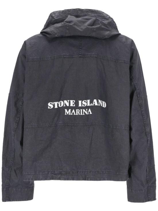  스톤 아일랜드 로우 플레이티드 린넨 SI 마린 자켓 8015418X1V0027 ROYAL BLUE DOM - STONE ISLAND