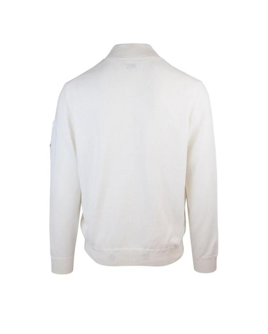  씨피 컴퍼니 집업 니트 16CMKN046A005367M103 GAUZE WHITE DOM - C.P. COMPANY