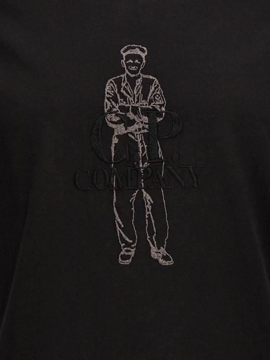  씨피 컴퍼니 반팔 티셔츠 16CMTS302A 006057O 999 BLACK DOM - C.P. COMPANY