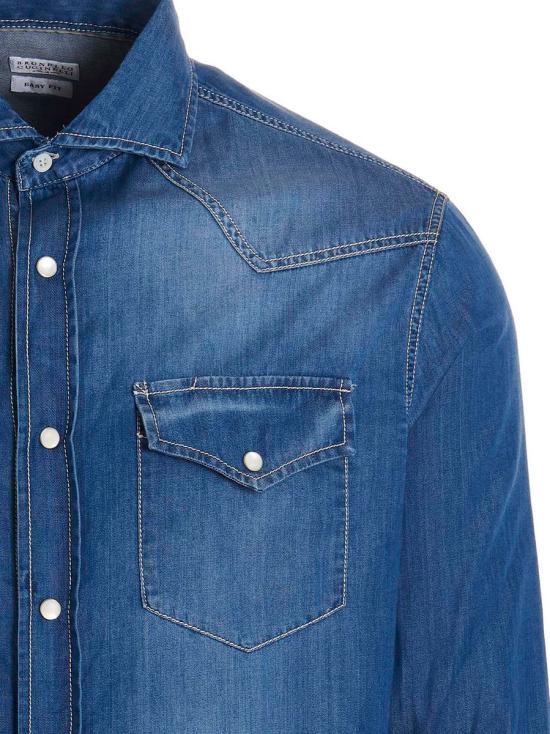 25FW 브루넬로 쿠치넬리 긴팔 셔츠 MR6834008COM47 DOM - BRUNELLO CUCINELLI