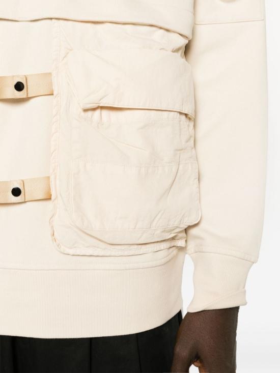  씨피 컴퍼니 긴팔 티셔츠 16CMSS048A005086M402 PISTACHIO SHELL DOM - C.P. COMPANY