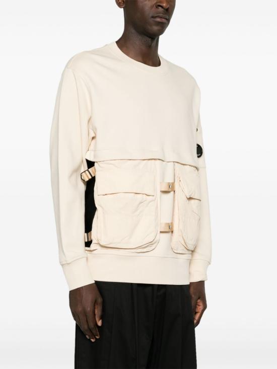  씨피 컴퍼니 긴팔 티셔츠 16CMSS048A005086M402 PISTACHIO SHELL DOM - C.P. COMPANY