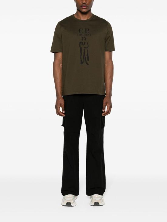  씨피 컴퍼니 반팔 티셔츠 16CMTS145A 006203W 683 IVY GREEN DOM - C.P. COMPANY