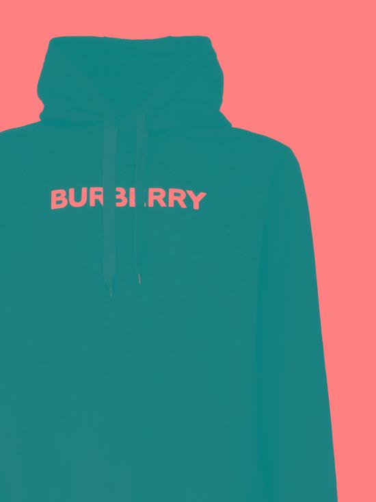  버버리 로고 프린트 코튼 후드 티셔츠 8083392 DOM - BURBERRY