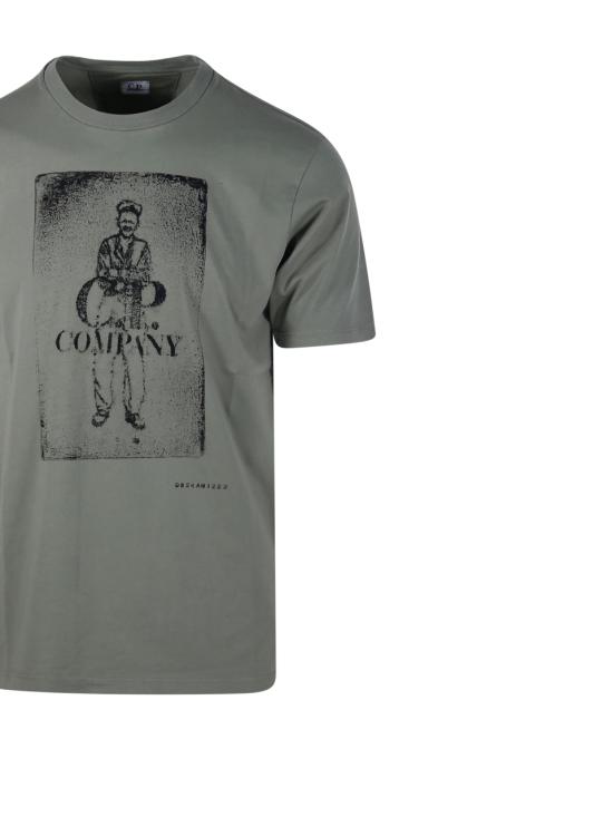  씨피 컴퍼니 반팔 티셔츠 16CMTS287A 005431G 627 AGAVE GREEN DOM - C.P. COMPANY