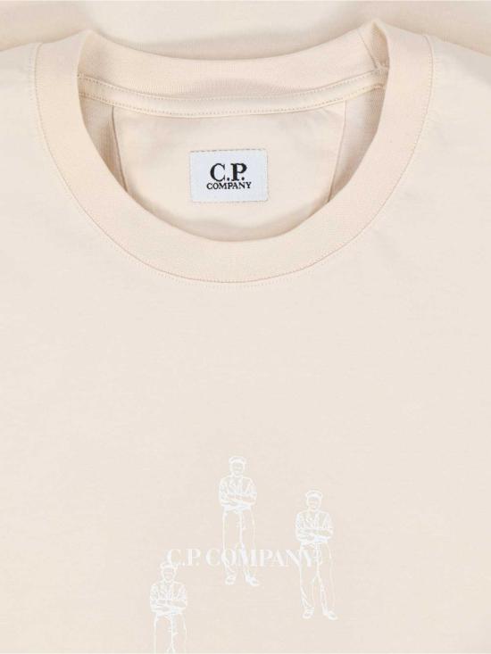  씨피 컴퍼니 반팔 티셔츠 16CMTS143A 006586W 402 PISTACHIO SHELL DOM - C.P. COMPANY