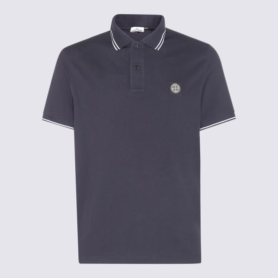  스톤 아일랜드 2SC18 스트레치 코튼 피케 숏슬리브 폴로 셔츠 80152SC18A0020 NAVY BLUE DOM