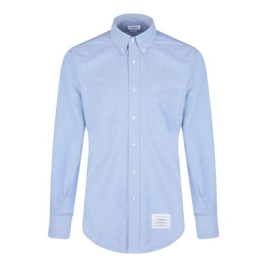 26SS 톰브라운 옥스포드 클래식 그로그랭 플래킷 셔츠 MWL010EF0313480 LIGHT BLUE DOM