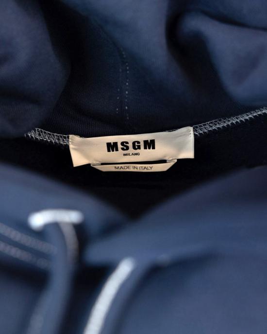  엠에스지엠 후드 티셔츠 3640MM9824700089 NAVY DOM - MSGM