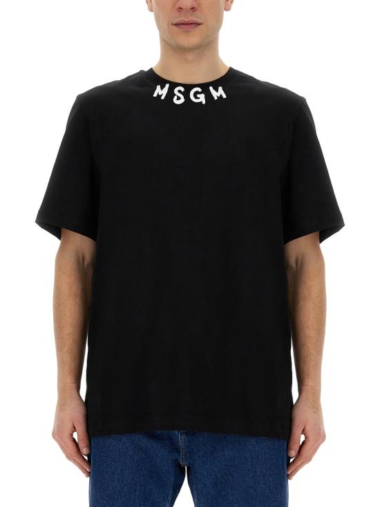  엠에스지엠 반팔 티셔츠 3640MM11824700299 BLACK DOM