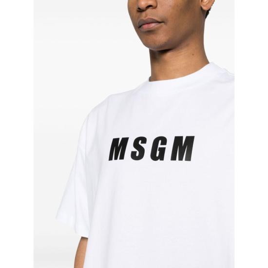  엠에스지엠 반팔 티셔츠 3640MM12824700201 WHITE DOM - MSGM