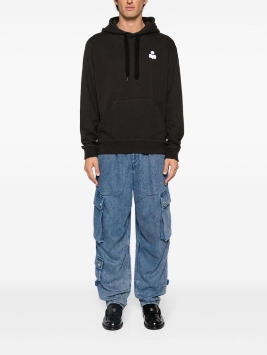  이자벨마랑 후드 티셔츠 SW0050HAB1M18HFKEC FADED BLACK ECRU DOM - ISABEL MARANT