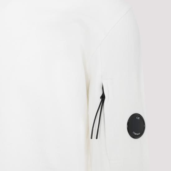  씨피 컴퍼니 다이애그널 레이즈드 플리스 스웨트셔츠  16CMSS022A005086W103 GAUZE WHITE DOM - C.P. COMPANY