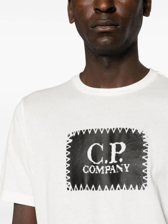  씨피 컴퍼니 반팔 티셔츠 16CMTS042A 005100W 103 GAUZE WHITE DOM - C.P. COMPANY