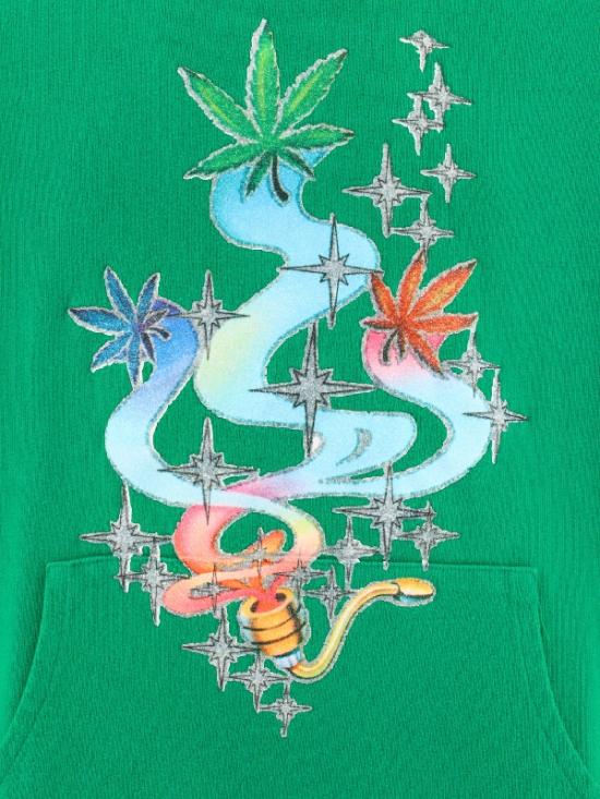  이알엘 후드 티셔츠 ERL07T025 GREEN DOM - ERL