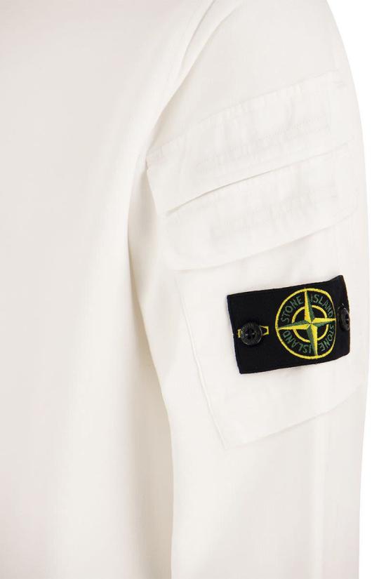  스톤 아일랜드 긴팔 티셔츠 791560577V0001 WHITE DOM - STONE ISLAND