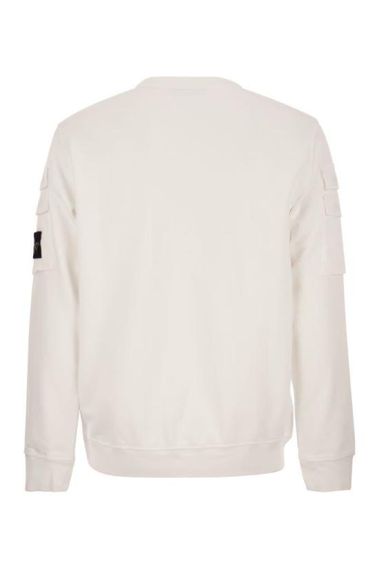  스톤 아일랜드 긴팔 티셔츠 791560577V0001 WHITE DOM - STONE ISLAND