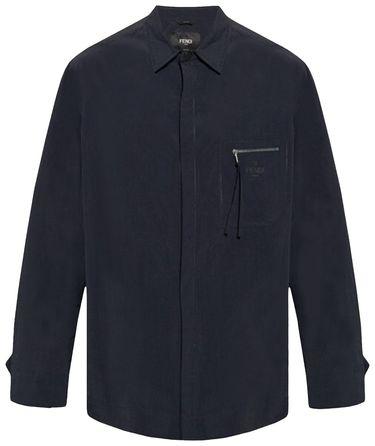  펜디 긴팔 셔츠 FW1236AMYYF0V6W BLUE DOM