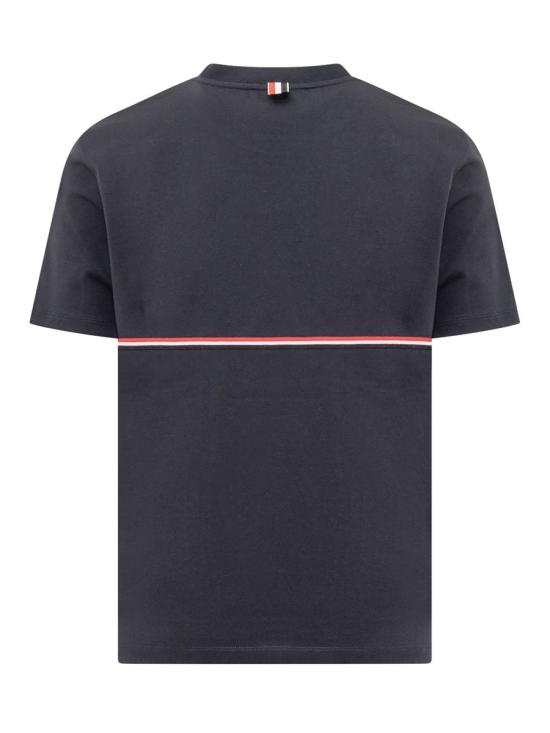  톰브라운 반팔 티셔츠 MJS221A J0058 415 NAVY DOM