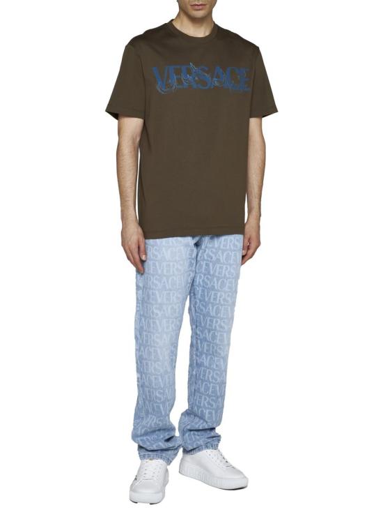  베르사체 반팔 티셔츠 1006974 1A04949 1GH80 WINTER MILITARY DOM - VERSACE