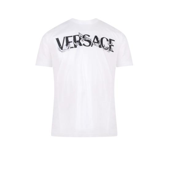  베르사체 반팔 티셔츠 1006974 1A04949 1W010 WHITE DOM - VERSACE