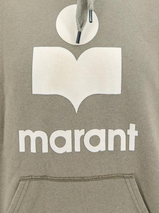  이자벨마랑 마일리 로고 후드 티셔츠 SW0027HAA1M05HKAEC KHAKI ECRU DOM - ISABEL MARANT