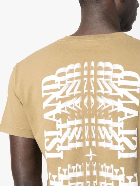  스톤 아일랜드 반팔 티셔츠 78152NS86V0098 DARK BEIGE DOM - STONE ISLAND