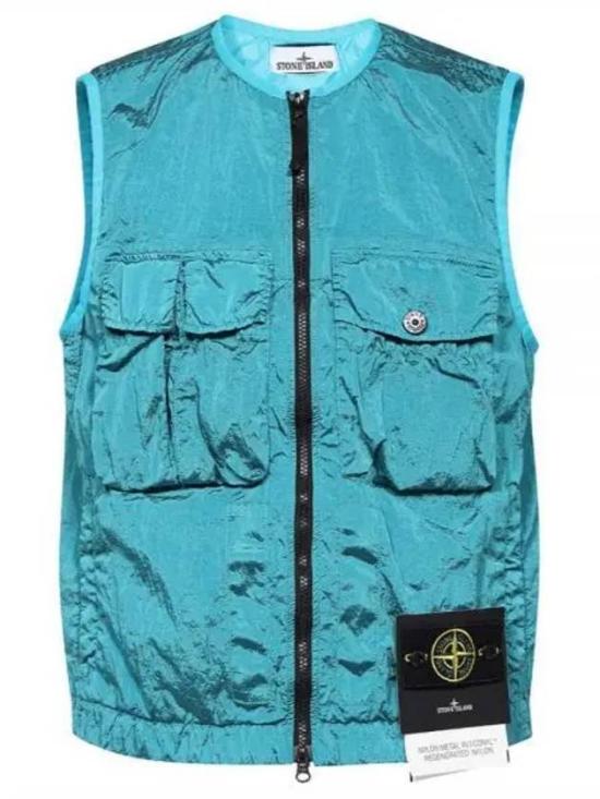  스톤 아일랜드 베스트 7815G0619V0042 TURQUOISE DOM