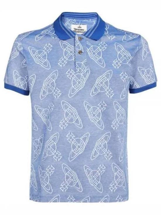  비비안웨스트우드 폴로 티셔츠 2H01000AJ0037K206 BLUE DOM