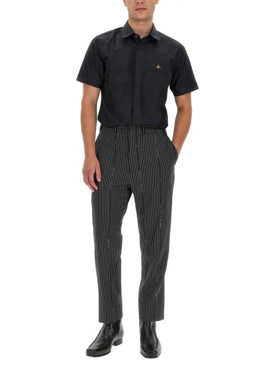  비비안웨스트우드 반팔 셔츠 24010004W009QN401 BLACK DOM - VIVIENNE WESTWOOD