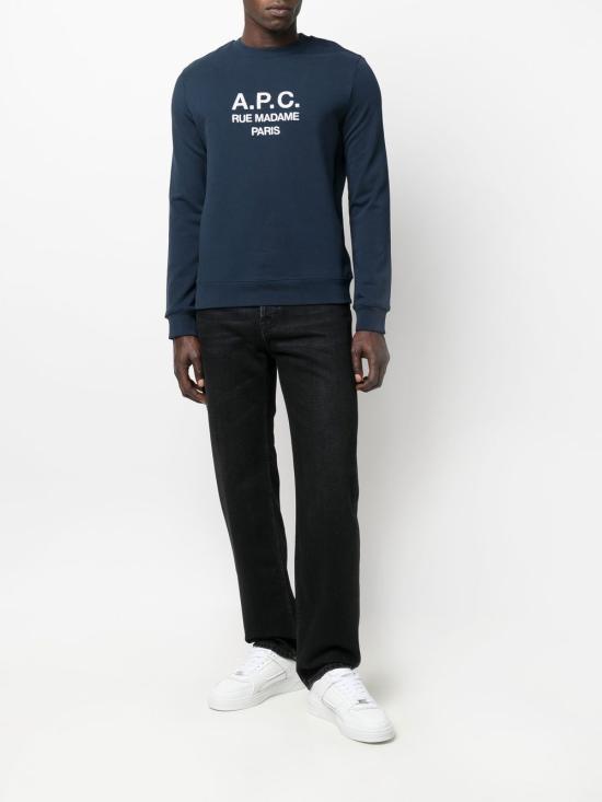  아페쎄 긴팔 티셔츠 COEZDH27500IAJ NAVY DOM - A.P.C.