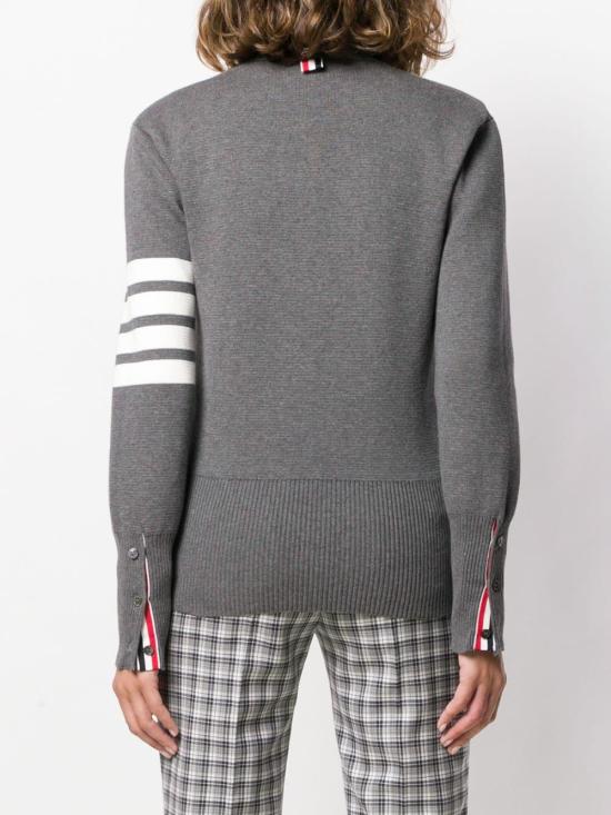 26SS 톰브라운 코튼 4바 밀라노 클래식 브이넥 가디건 FKC207A 00219 035 MED GREY DOM - THOM BROWNE
