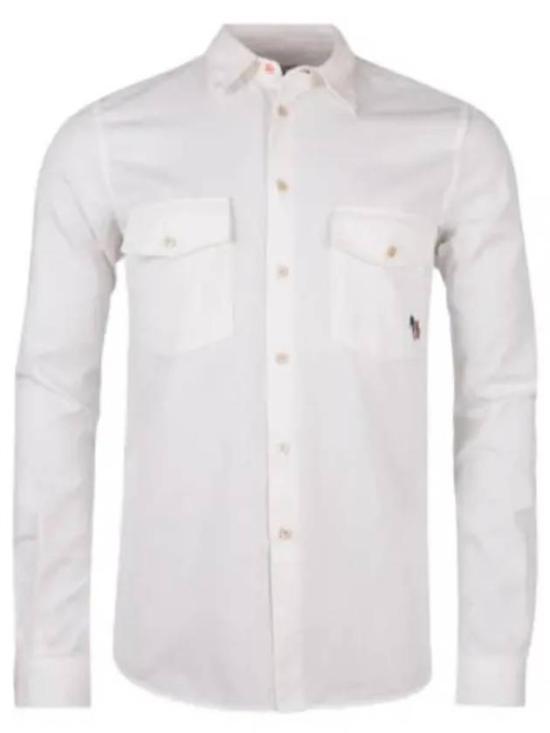  폴 스미스 뉴 지브라 자수 로고 캐주얼 셔츠 M2R992XK2145201 WHITE DOM