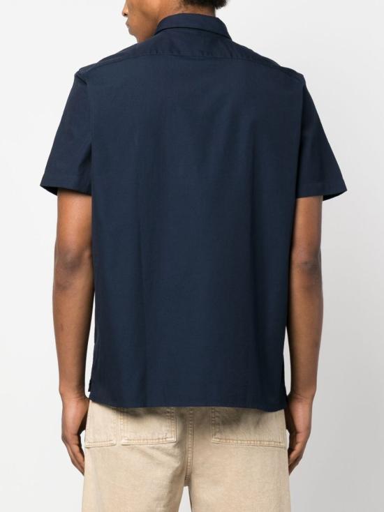  폴 스미스 반팔 셔츠 M2R524TFZEBRA48 INKY BLUE DOM - PAUL SMITH