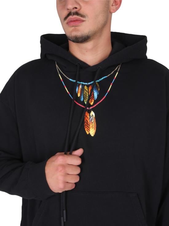  마르셀로 불론 후드 티셔츠 CMBB040C99FLE0021025 BLACK DOM - MARCELO BURLON