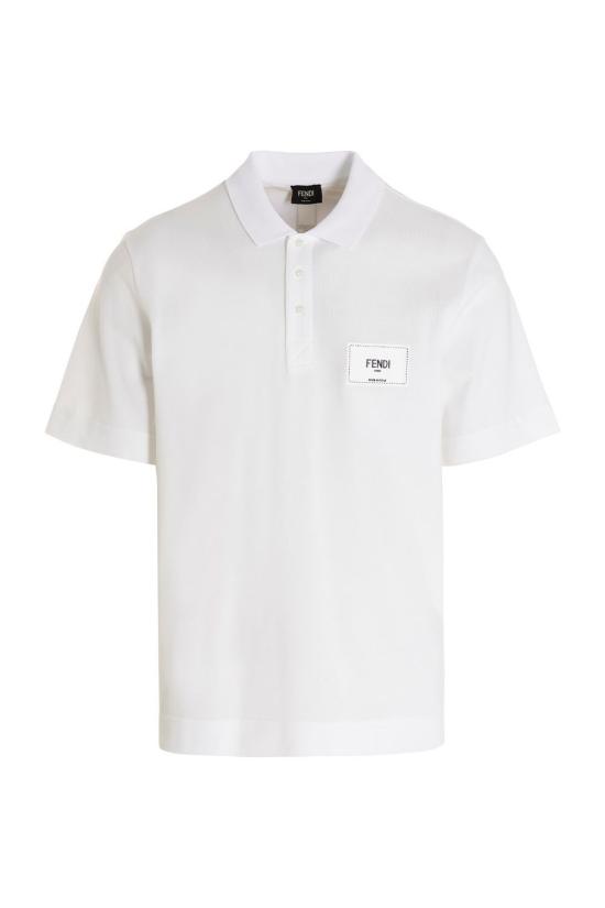  펜디 폴로 티셔츠 FY1131 A9RP F0WA0 WHITE DOM