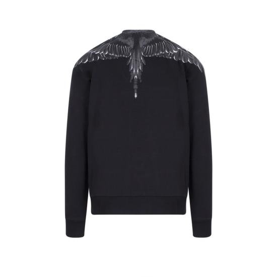 마르셀로 불론 긴팔 티셔츠 CMBA009C99FLE0011010 BLACK DOM - MARCELO BURLON
