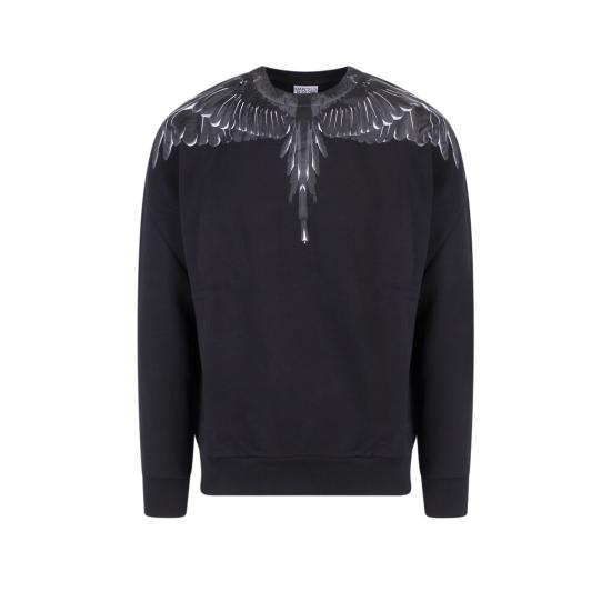  마르셀로 불론 긴팔 티셔츠 CMBA009C99FLE0011010 BLACK DOM - MARCELO BURLON