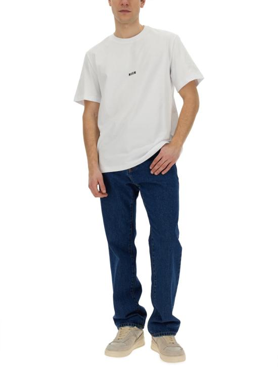  엠에스지엠 반팔 티셔츠 2000MM50020000201 WHITE DOM - MSGM