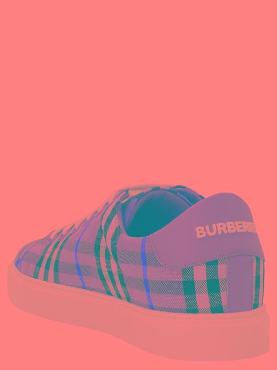  버버리 체크 레더 스니커즈 8049777 DOM - BURBERRY