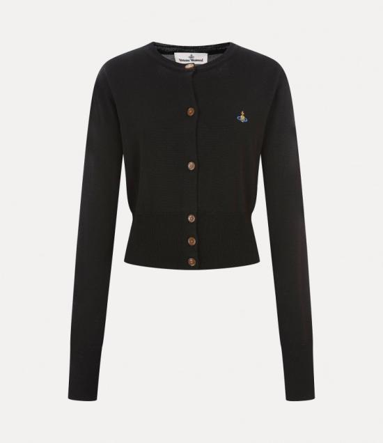 25FW 비비안웨스트우드 BEA 베아 크롭 가디건 1803002UY0006N403 BLACK DOM