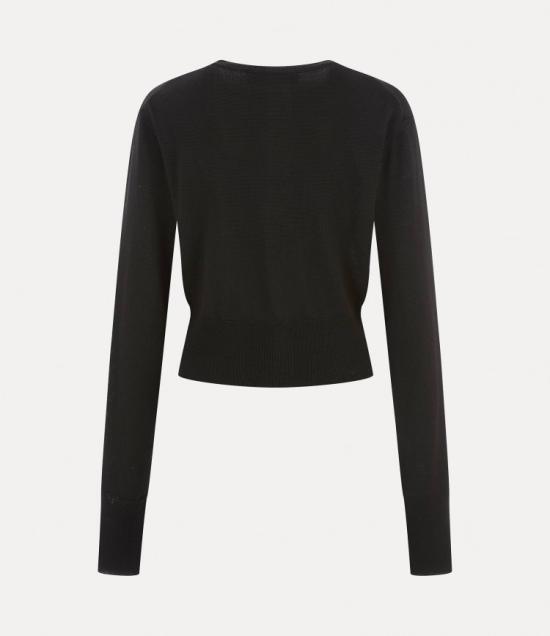 25FW 비비안웨스트우드 BEA 베아 크롭 가디건 1803002UY0006N403 BLACK DOM - VIVIENNE WESTWOOD