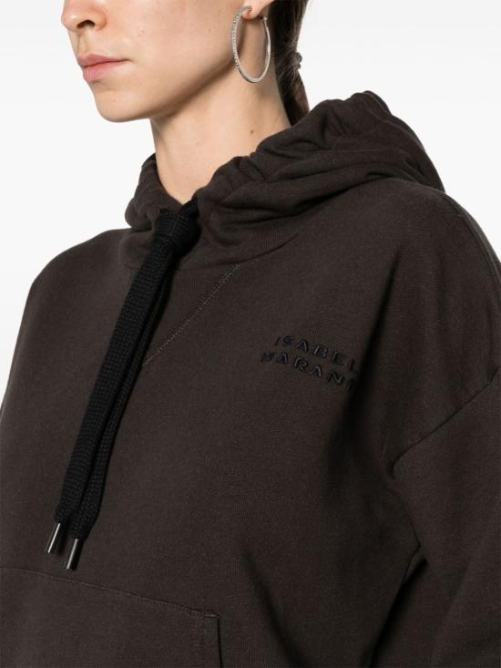  이자벨마랑 실라 로고 후드 티셔츠 SW0102FA A2M41I 02FK FADED BLACK DOM - ISABEL MARANT